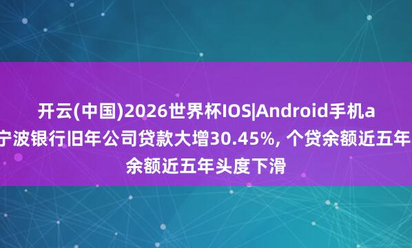 开云(中国)2026世界杯IOS|Android手机app下载 宁波银行旧年公司贷款大增30.45%, 个贷余额近五年头度下滑