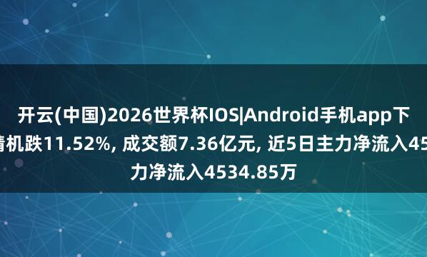 开云(中国)2026世界杯IOS|Android手机app下载 田中精机跌11.52%, 成交额7.36亿元, 近5日主力净流入4534.85万