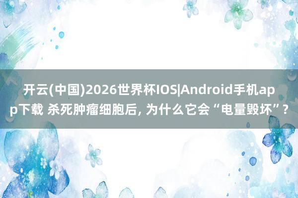 开云(中国)2026世界杯IOS|Android手机app下载 杀死肿瘤细胞后， 为什么它会“电量毁坏”?