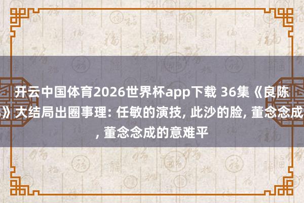开云中国体育2026世界杯app下载 36集《良陈好意思锦》大结局出圈事理: 任敏的演技， 此沙的脸， 董念念成的意难平