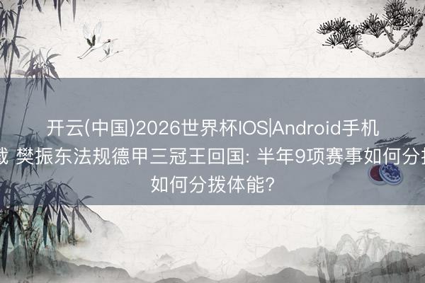 开云(中国)2026世界杯IOS|Android手机app下载 樊振东法规德甲三冠王回国: 半年9项赛事如何分拨体能?
